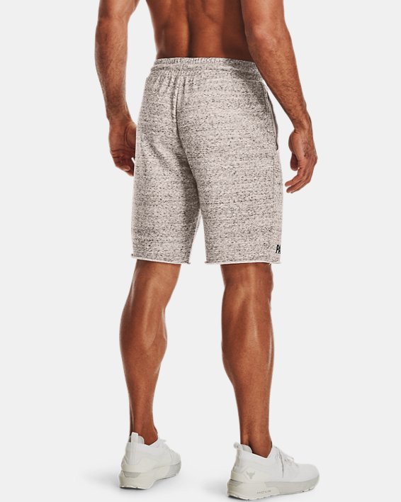 Men's Project Rock Terry Iron Shorts in White image number 1